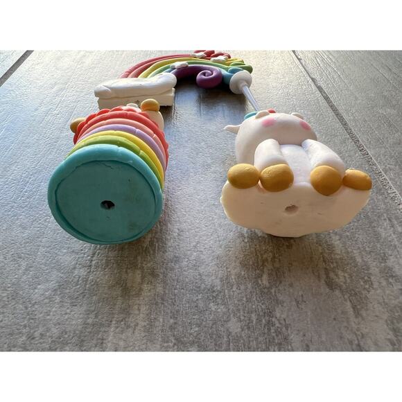 Unicorn Rainbow Cloud Set of 3 Cake Cupcake Birthday Toppers Toddler Girls Party - Picture 4 of 7